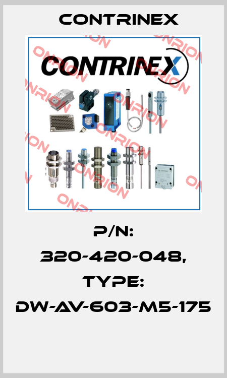 P/N: 320-420-048, Type: DW-AV-603-M5-175  Contrinex