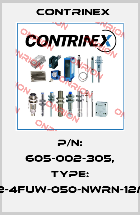 p/n: 605-002-305, Type: S12-4FUW-050-NWRN-12MG Contrinex