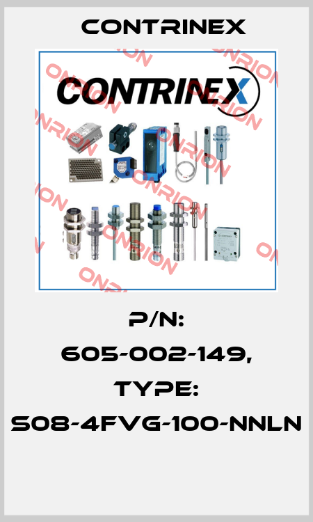 P/N: 605-002-149, Type: S08-4FVG-100-NNLN  Contrinex