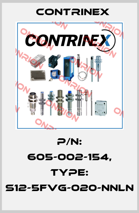 p/n: 605-002-154, Type: S12-5FVG-020-NNLN Contrinex