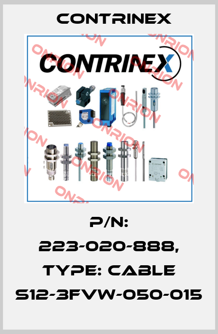 p/n: 223-020-888, Type: CABLE S12-3FVW-050-015 Contrinex