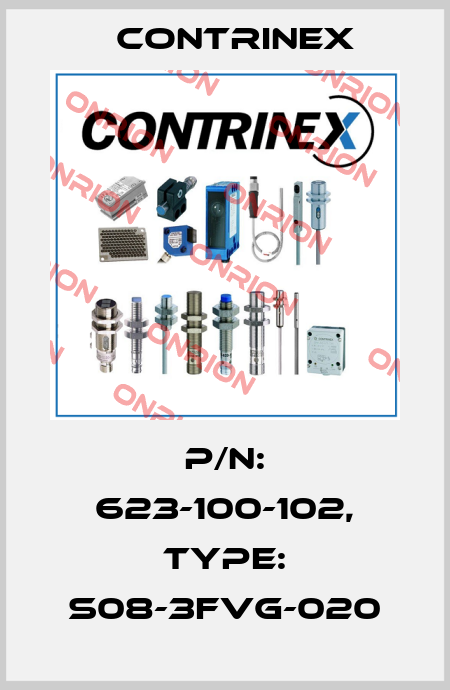 p/n: 623-100-102, Type: S08-3FVG-020 Contrinex
