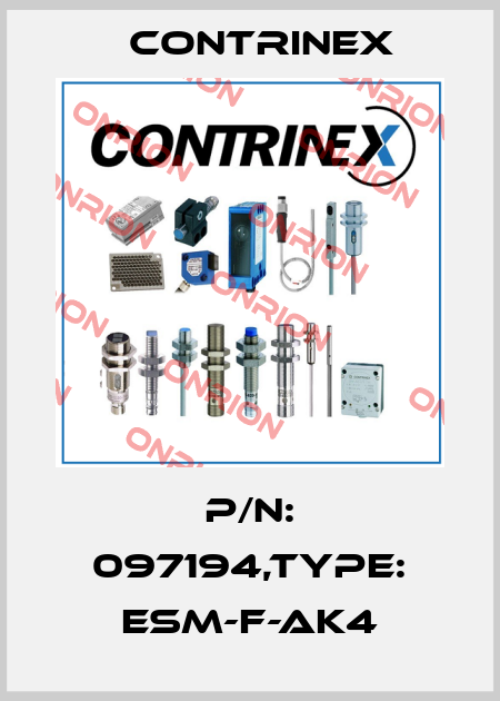 P/N: 097194,Type: ESM-F-AK4 Contrinex