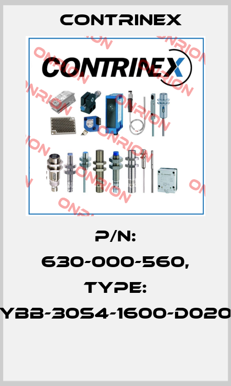 P/N: 630-000-560, Type: YBB-30S4-1600-D020  Contrinex