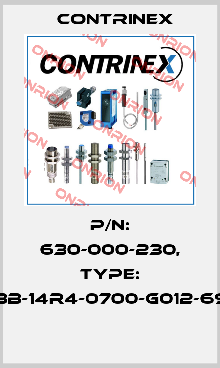 P/N: 630-000-230, Type: YBB-14R4-0700-G012-69K  Contrinex