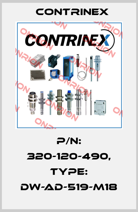 p/n: 320-120-490, Type: DW-AD-519-M18 Contrinex