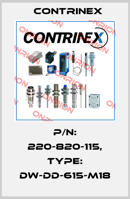 p/n: 220-820-115, Type: DW-DD-615-M18 Contrinex