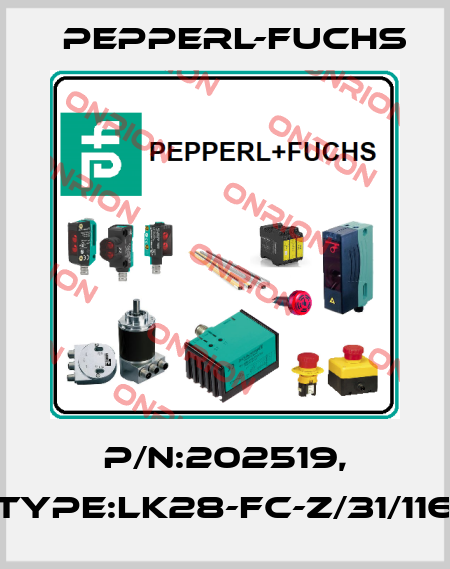 P/N:202519, Type:LK28-FC-Z/31/116 Pepperl-Fuchs