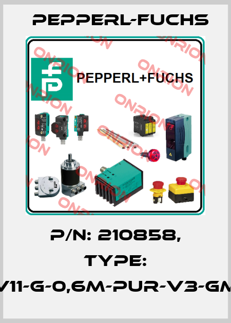 p/n: 210858, Type: V11-G-0,6M-PUR-V3-GM Pepperl-Fuchs