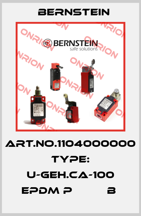Art.No.1104000000 Type: U-GEH.CA-100 EPDM P          B  Bernstein