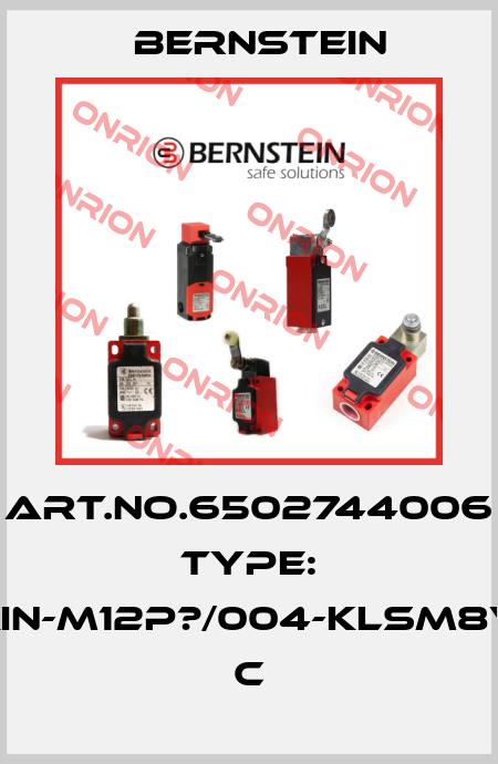 Art.No.6502744006 Type: KIN-M12P?/004-KLSM8V         C Bernstein