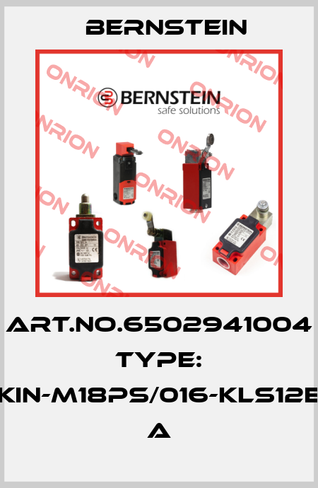 Art.No.6502941004 Type: KIN-M18PS/016-KLS12E         A Bernstein