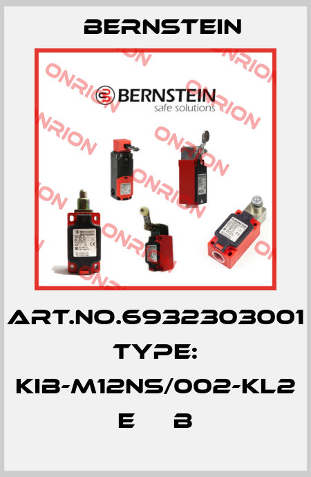 Art.No.6932303001 Type: KIB-M12NS/002-KL2      E     B Bernstein