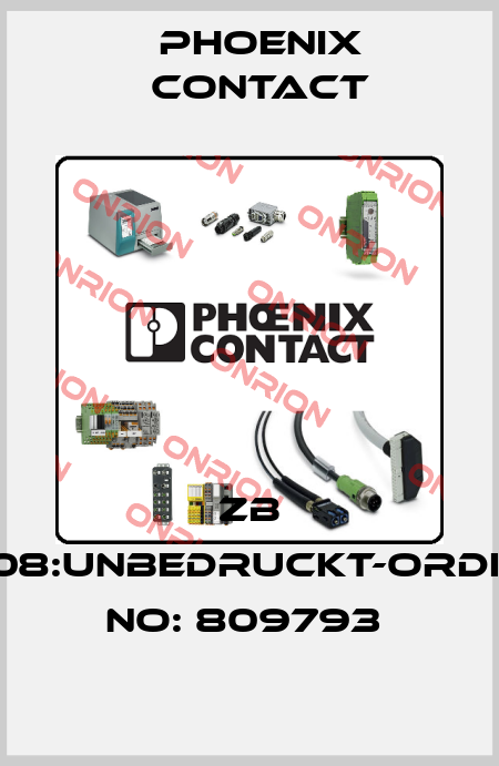 ZB 5,08:UNBEDRUCKT-ORDER NO: 809793  Phoenix Contact