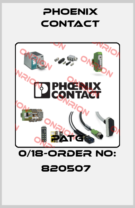 PATG 0/18-ORDER NO: 820507  Phoenix Contact