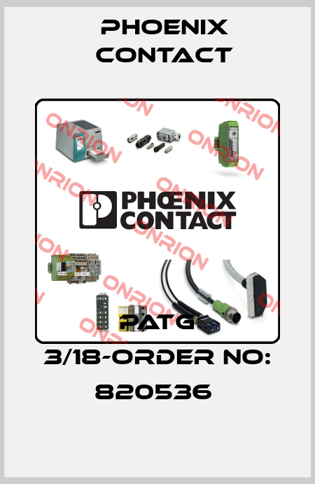 PATG 3/18-ORDER NO: 820536  Phoenix Contact