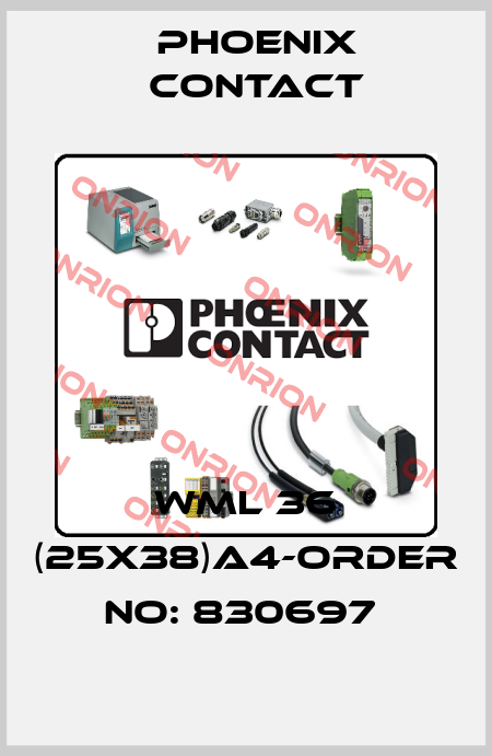 WML 36 (25X38)A4-ORDER NO: 830697  Phoenix Contact