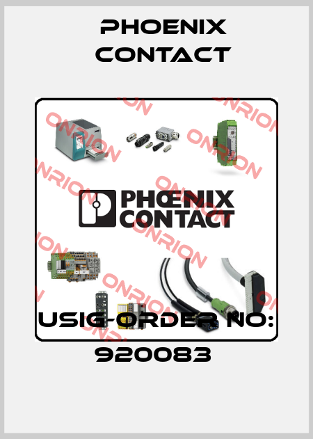 USIG-ORDER NO: 920083  Phoenix Contact