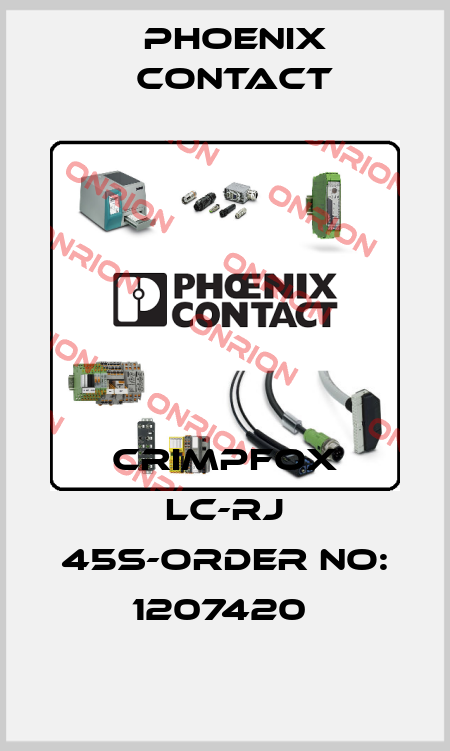 CRIMPFOX LC-RJ 45S-ORDER NO: 1207420  Phoenix Contact