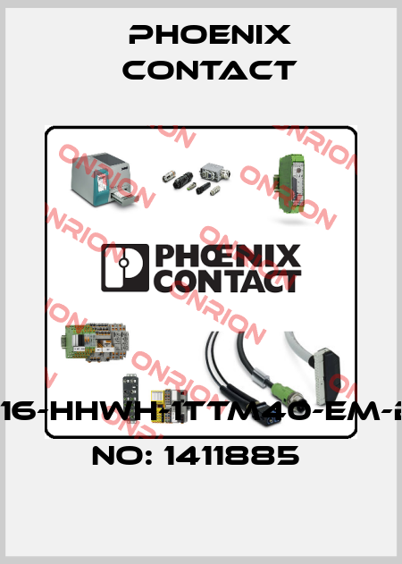 HC-HPR-B16-HHWH-1TTM40-EM-BK-ORDER NO: 1411885  Phoenix Contact