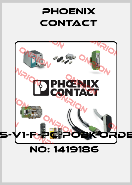 VS-V1-F-PC-POBK-ORDER NO: 1419186  Phoenix Contact