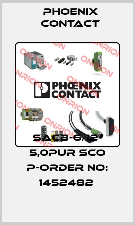 SACB-6/12- 5,0PUR SCO P-ORDER NO: 1452482  Phoenix Contact