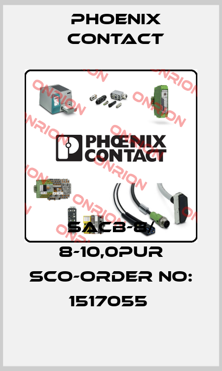 SACB-8/ 8-10,0PUR SCO-ORDER NO: 1517055  Phoenix Contact