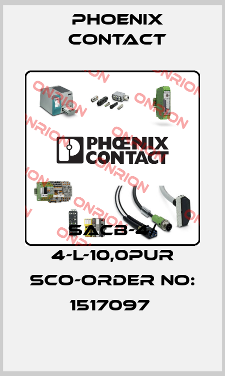 SACB-4/ 4-L-10,0PUR SCO-ORDER NO: 1517097  Phoenix Contact