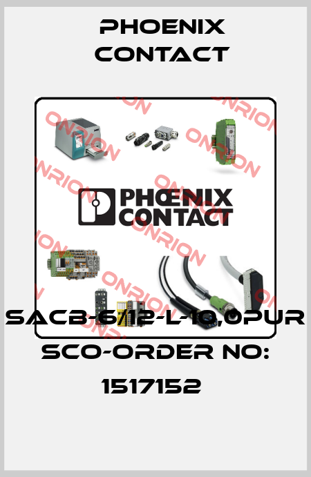 SACB-6/12-L-10,0PUR SCO-ORDER NO: 1517152  Phoenix Contact