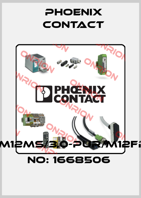 SAC-4P-M12MS/3,0-PUR/M12FR-ORDER NO: 1668506  Phoenix Contact