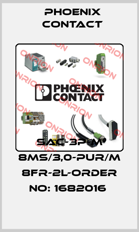 SAC-3P-M 8MS/3,0-PUR/M 8FR-2L-ORDER NO: 1682016  Phoenix Contact
