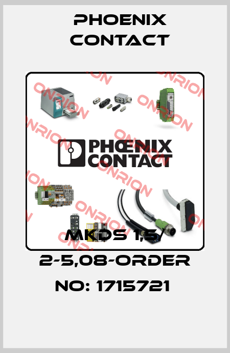 MKDS 1,5/ 2-5,08-ORDER NO: 1715721  Phoenix Contact