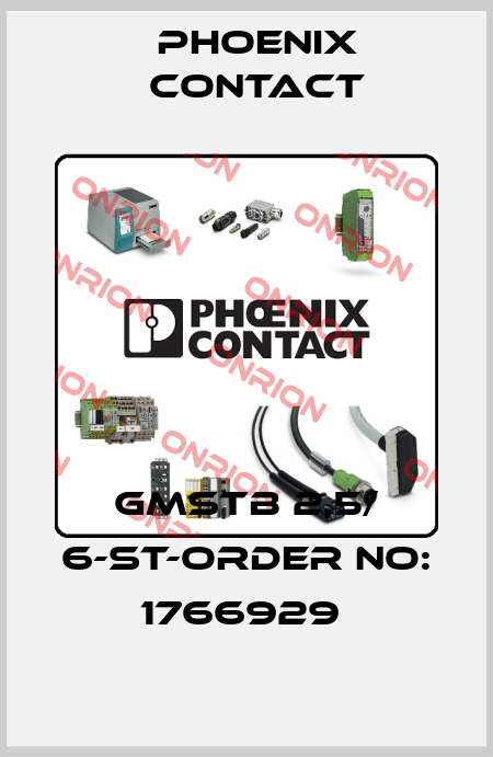 GMSTB 2,5/ 6-ST-ORDER NO: 1766929  Phoenix Contact