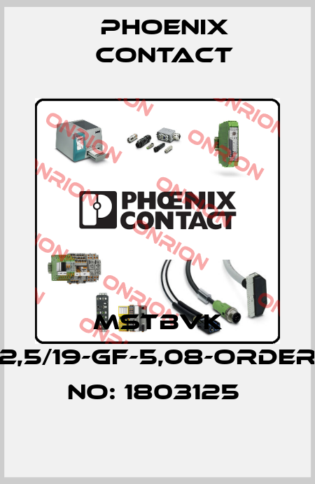 MSTBVK 2,5/19-GF-5,08-ORDER NO: 1803125  Phoenix Contact