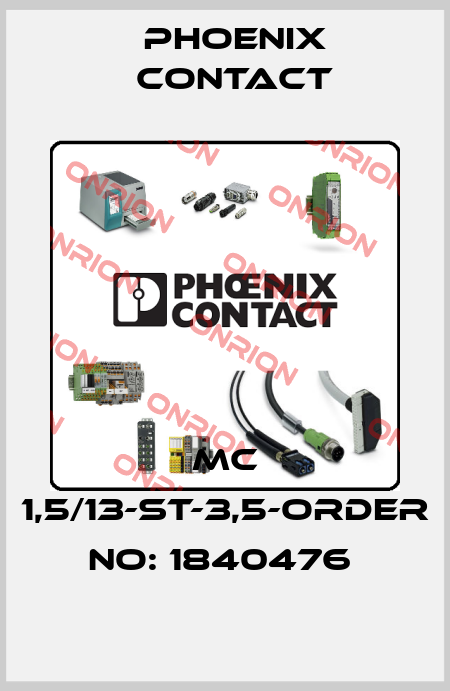 MC 1,5/13-ST-3,5-ORDER NO: 1840476  Phoenix Contact
