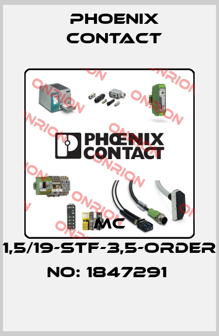 MC 1,5/19-STF-3,5-ORDER NO: 1847291  Phoenix Contact