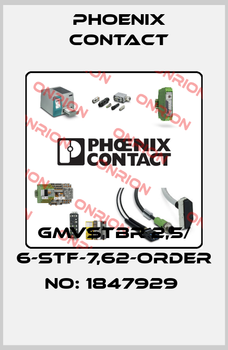 GMVSTBR 2,5/ 6-STF-7,62-ORDER NO: 1847929  Phoenix Contact