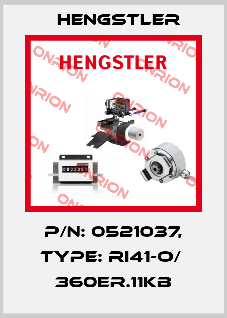p/n: 0521037, Type: RI41-O/  360ER.11KB Hengstler