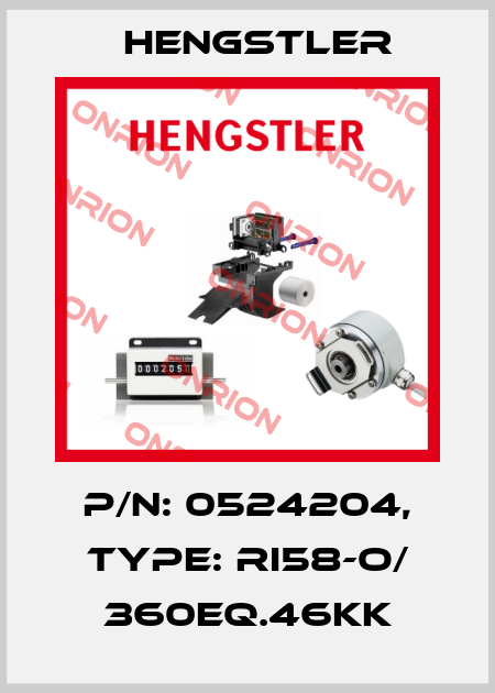 p/n: 0524204, Type: RI58-O/ 360EQ.46KK Hengstler