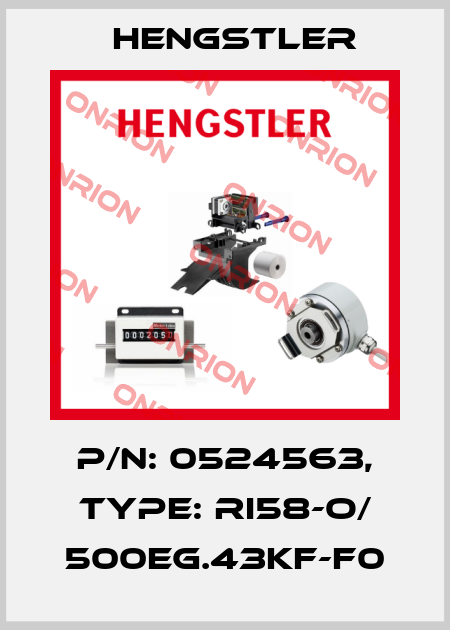 p/n: 0524563, Type: RI58-O/ 500EG.43KF-F0 Hengstler