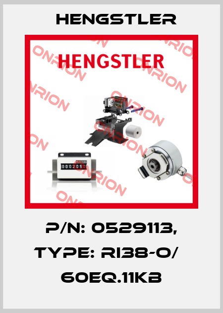 p/n: 0529113, Type: RI38-O/   60EQ.11KB Hengstler