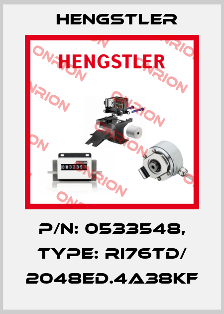 p/n: 0533548, Type: RI76TD/ 2048ED.4A38KF Hengstler