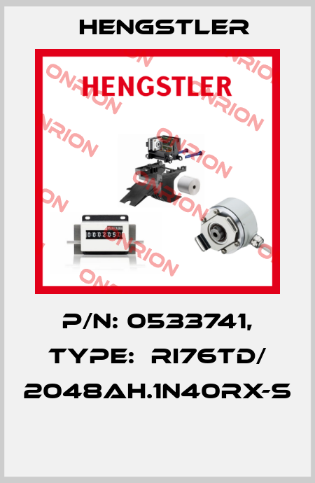 P/N: 0533741, Type:  RI76TD/ 2048AH.1N40RX-S  Hengstler