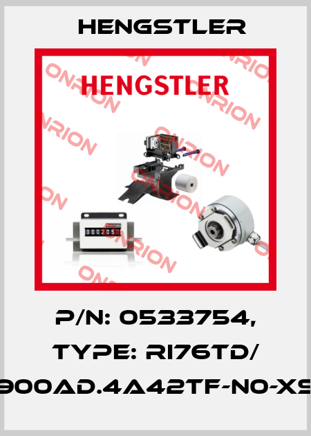 p/n: 0533754, Type: RI76TD/ 900AD.4A42TF-N0-XS Hengstler