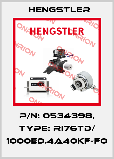 p/n: 0534398, Type: RI76TD/ 1000ED.4A40KF-F0 Hengstler