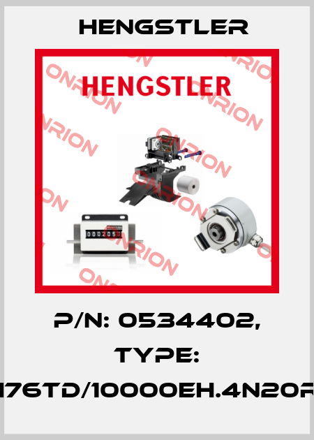p/n: 0534402, Type: RI76TD/10000EH.4N20RF Hengstler