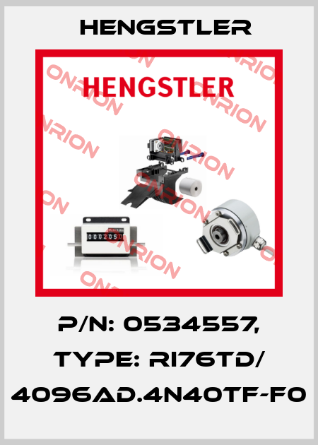 p/n: 0534557, Type: RI76TD/ 4096AD.4N40TF-F0 Hengstler