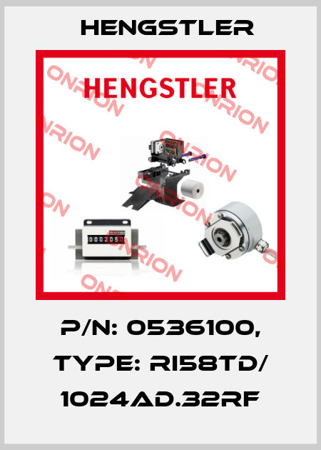 p/n: 0536100, Type: RI58TD/ 1024AD.32RF Hengstler