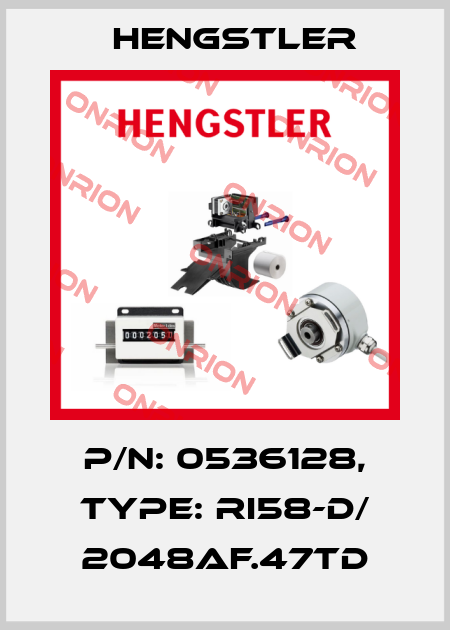 p/n: 0536128, Type: RI58-D/ 2048AF.47TD Hengstler