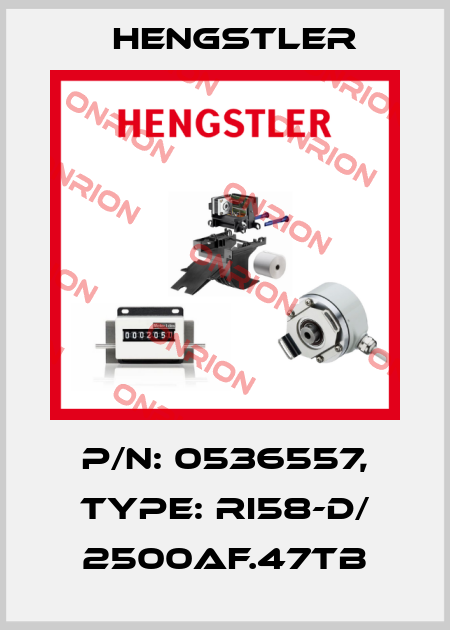 p/n: 0536557, Type: RI58-D/ 2500AF.47TB Hengstler